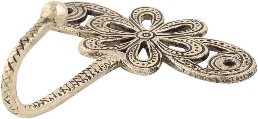 Indian Shelf 2 Pieces Multipurpose Brass Heavy Duty Decorative Vintage Key Holder, Key Wall Hooks for Hanging Coats, Jackets, Leash, Hat, Towel, Backpack, Purse, Handbag Wall Hanger :Gold