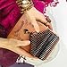 Kalimba 21 Key Wooden Kalimba Thumb Piano Tuned Handheld Finger Thumb Piano with Carving Portable for Kids, Adults, Beginners, Deer-.