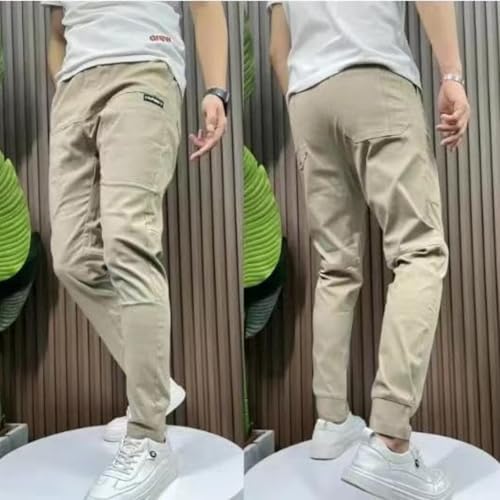 Vogany Cargo Pants, Comfortable Cargo Pants with Great Storage Capacity Multi-Pocket High-Elasticity Drawstring Skinny Pants3