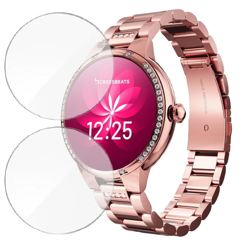 Image of 2-Pack Screen Protector for Cross Beats Diva 1.28 inch Smartwatch - Flexible TPU Screen Guard, HD Clear, Anti Scratch, Bubble Free, Full Coverage Film - Not Tempered Glass