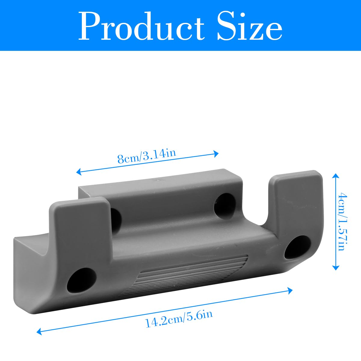 GLADFRESIT Garden Hose Water Mounted Holder Reel Wall Type Water Pipe Support Grey Water Pipe Bracket Wall Hook Bracket Fit for Courtyard Hooking Pipe 2 Pack - Image 2