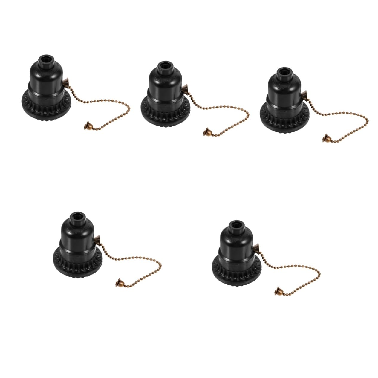 Mikikit 5stücke Pull Chain Lichtfassung Mit Schalter Robuste Lampenhalterung Für Deckenleuchten Installieren Für Garagen Und Werkstätten Mit Antikem Design