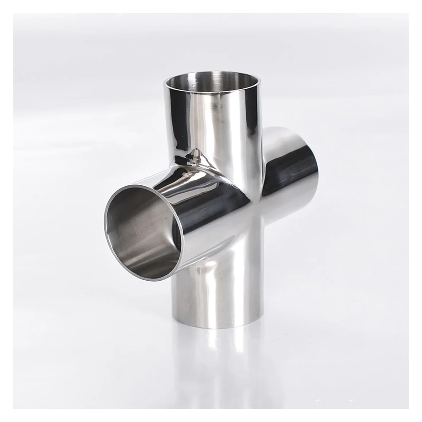 Divisor de tubería de 57 mm de diámetro Exterior for Soldadura a Tope, de 4 vías, de Acero Inoxidable Sus 304, for Cerveza casera y Vino.