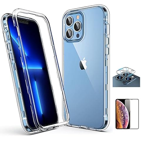 iTechMinia GIFT BOX For iPhone Pro 13 5G (2021) 6.1-Inch {Clear 360 case + screen Protector + camera lens protector} / iPhone 13 Pro Case/iPhone 13 pro screen protector/iPhone 13 pro camera protector Cover