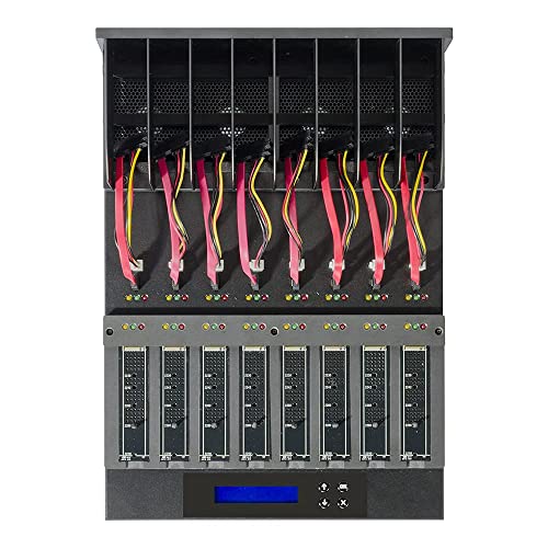Image of Systor 1 to 7 PCIe M.2 NVMe /SATA Duplicator - 9GB /Min - SYSNVME-XW207 | Standalone duplicator to clone, erase and sanitize PCIe M.2 NVMe, SATA SSDs, and 2.5 inch /3.5 inch SATA hard drives no-PC operation.