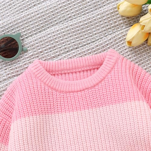 Baby Boys Girl Knit Sweaters Long Sleeve Round Neck Striped Pullover Sweatshirt Infant Fall Winter Tops3