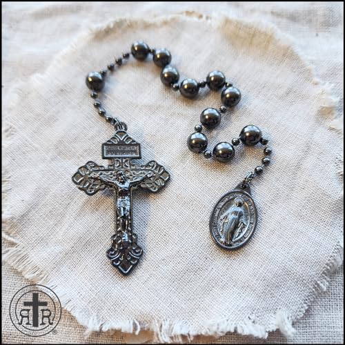 WWI Combat Style Rosary - Pocket Edition in Gunmetal Gray - Handmade in Texas - Strong durable Military design - Catholic gift for men or women2