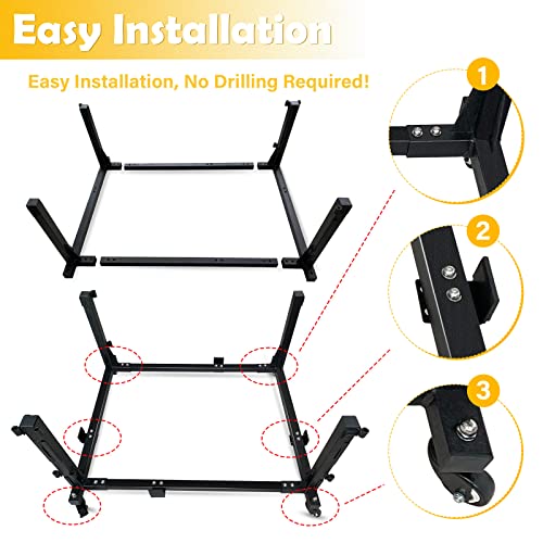 Yzona For Jeep Door Hanger Storage Rack Bracket Holder Compatible With 1987-2023 Jeep Gladiator Jt & Wrangler Jk Jl Tj Yj Jku Jlu Removable Stand Cart Sliding For 2/4 Door (Black) #TOP4