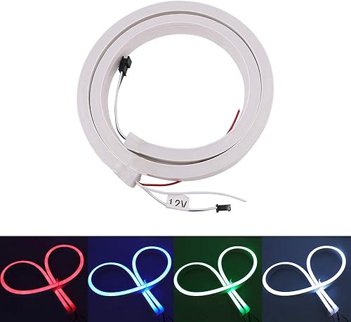 Miniatura 8 de Xunata Cuerda de luz de neón RGB, 16.4 pies, inteligente direccionable, tira de luz de neón LED, DC 5V SK6812 60LEDsm, impermeable, cambio de color,