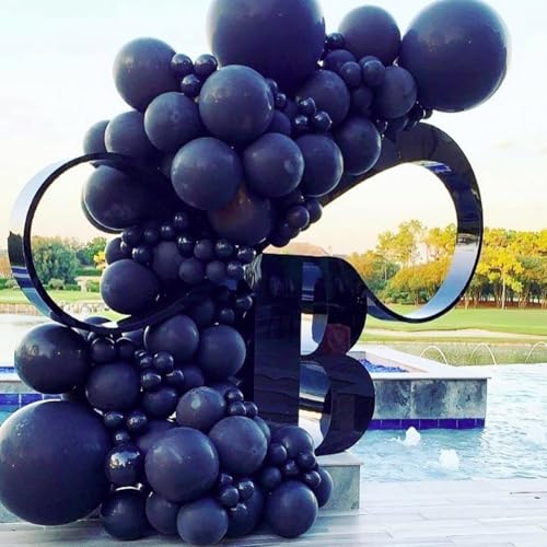 Image of PartyWoo Navy Blue Balloons 4pcs 36 Inch Matte Helium Dark Blue Latex Balloons for Graduation Anniversary Wedding Sports Theme Boy Baby Shower Men Birthday Bachelorette Party Decorations Blue-Y72