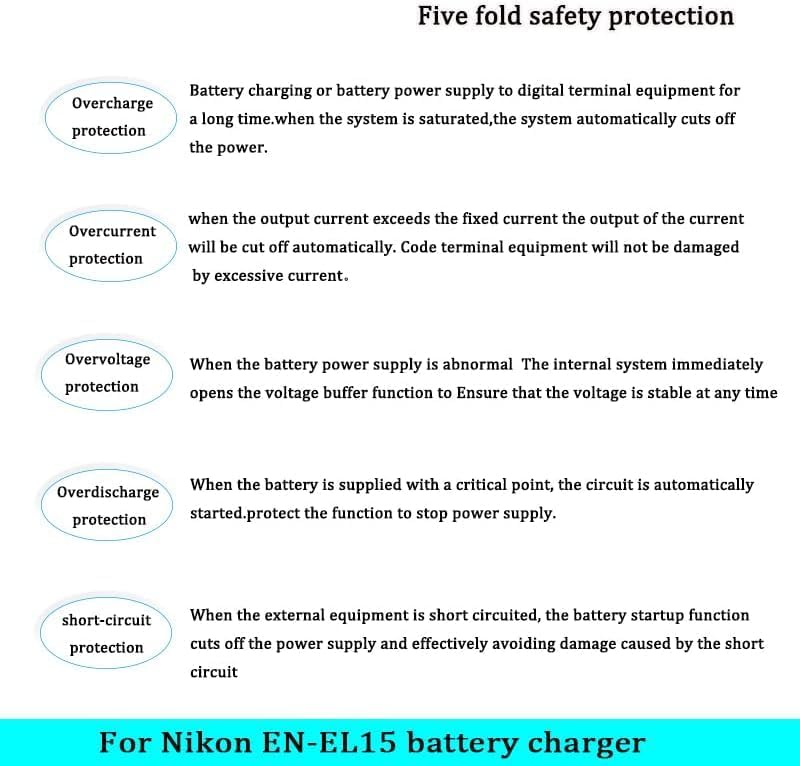 MH-25 Quick Charger for Nikon EN-EL15/EN-EL15a/b/c Camera Battery