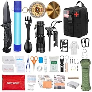 Survival Kit and First Aid Kit,Unique Gifts for Men Teenage boy Husband dad Kid,Survival Gear and Equipment for Camping…