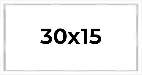 Vista 150 de Caja de sombra de 20 x 8 pulgadas, marco contemporáneo blanco – Tamaño interior 20 x 8 x 1 pulgada de profundidad – Este marco blanco está hecho