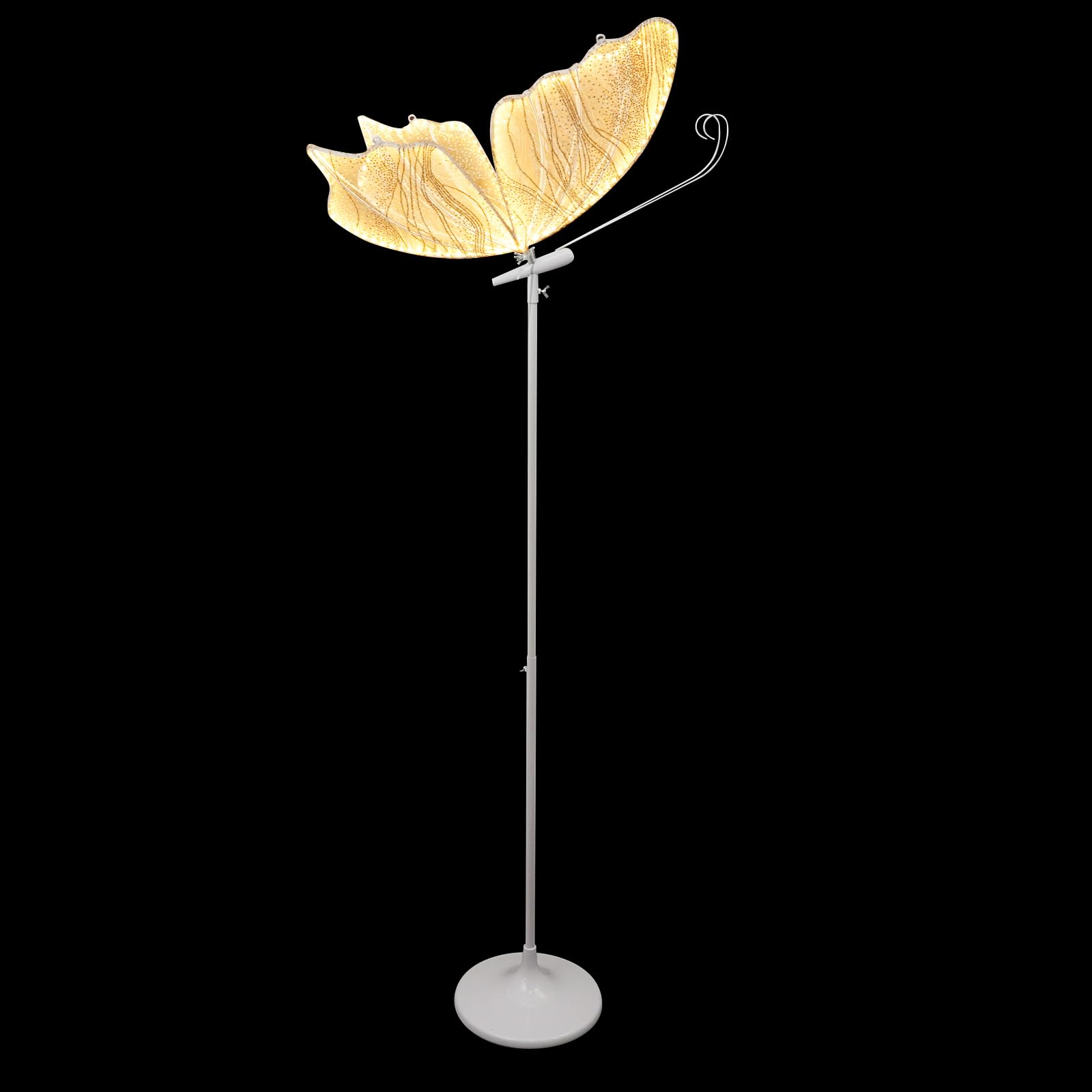 Wedding Floor Lamp LED Butterfly Wings Decor Wedding Ceiling Lamp Creative Hanging Decoration Props for Wedding Party Adjustable Height