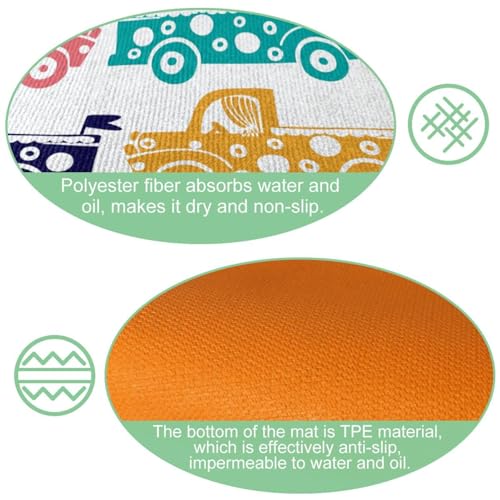 Tapete de cocina de 2 piezas lavable para evitar resbalones y proteger suelos de pasillo 6