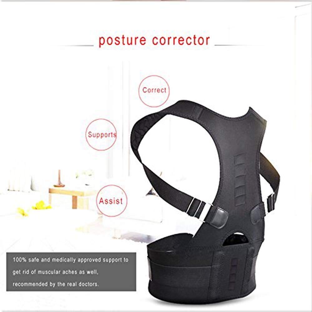 Mobhada Black Royal Posture Back Support Belt for Posture Corrector Waist Support Back Support (XL) 1