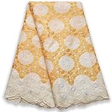 KAJURUI African Lace Fabric 5 Yards Swiss Voile Lace Nigerian Fabric for Daily Clothes Sewing