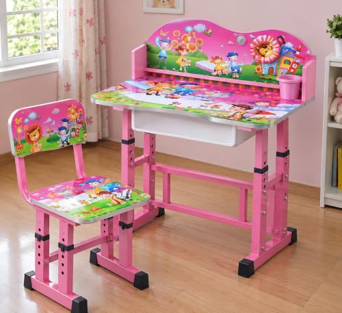 Image of Study Table and Chair Set for 5-12 Year Kids(Height Adjustable)