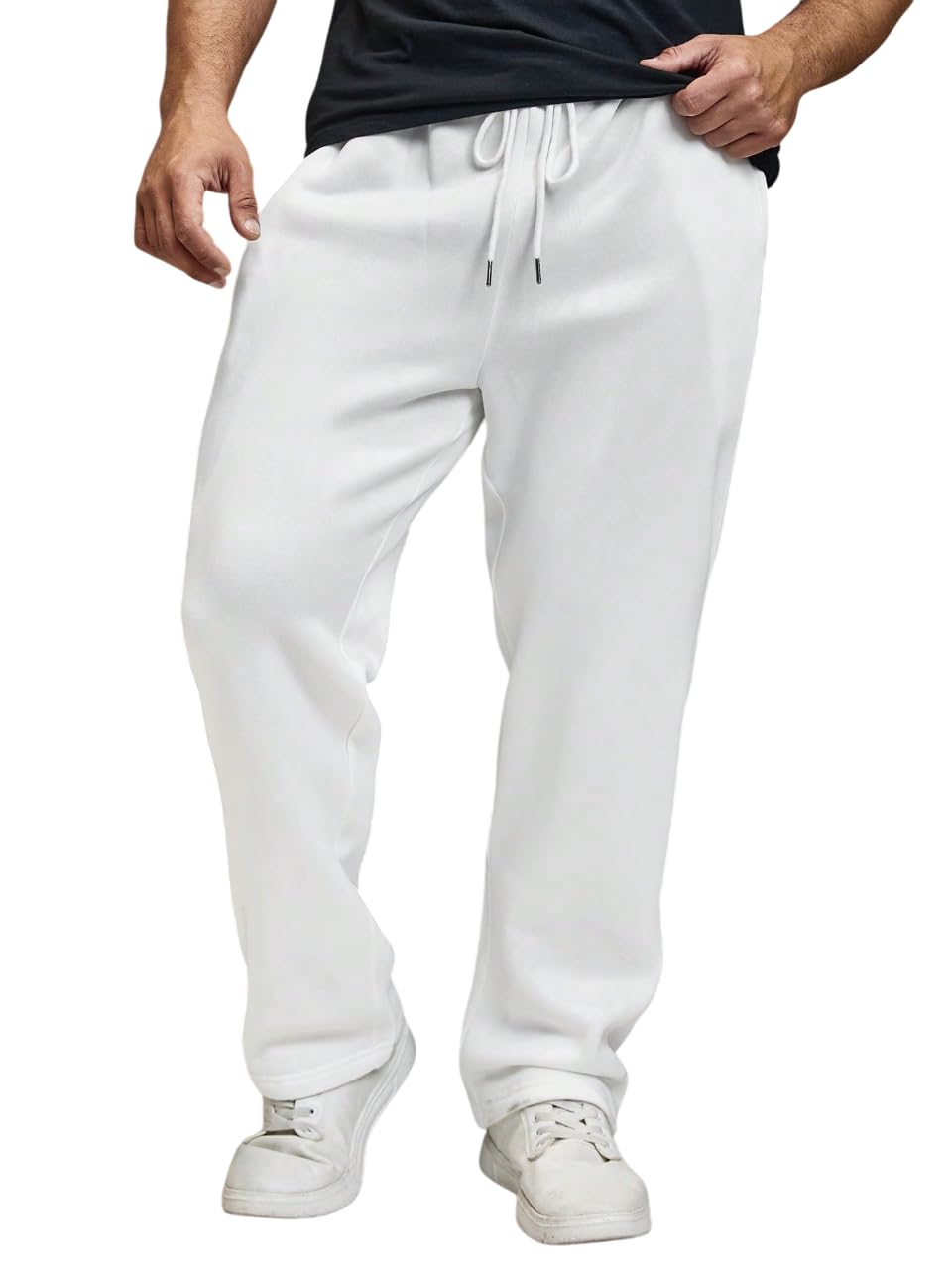 dockstreet Men's/Unisex Open Bottom Drawstring Pure Cotton Stretchable Baggy Jogger Pants