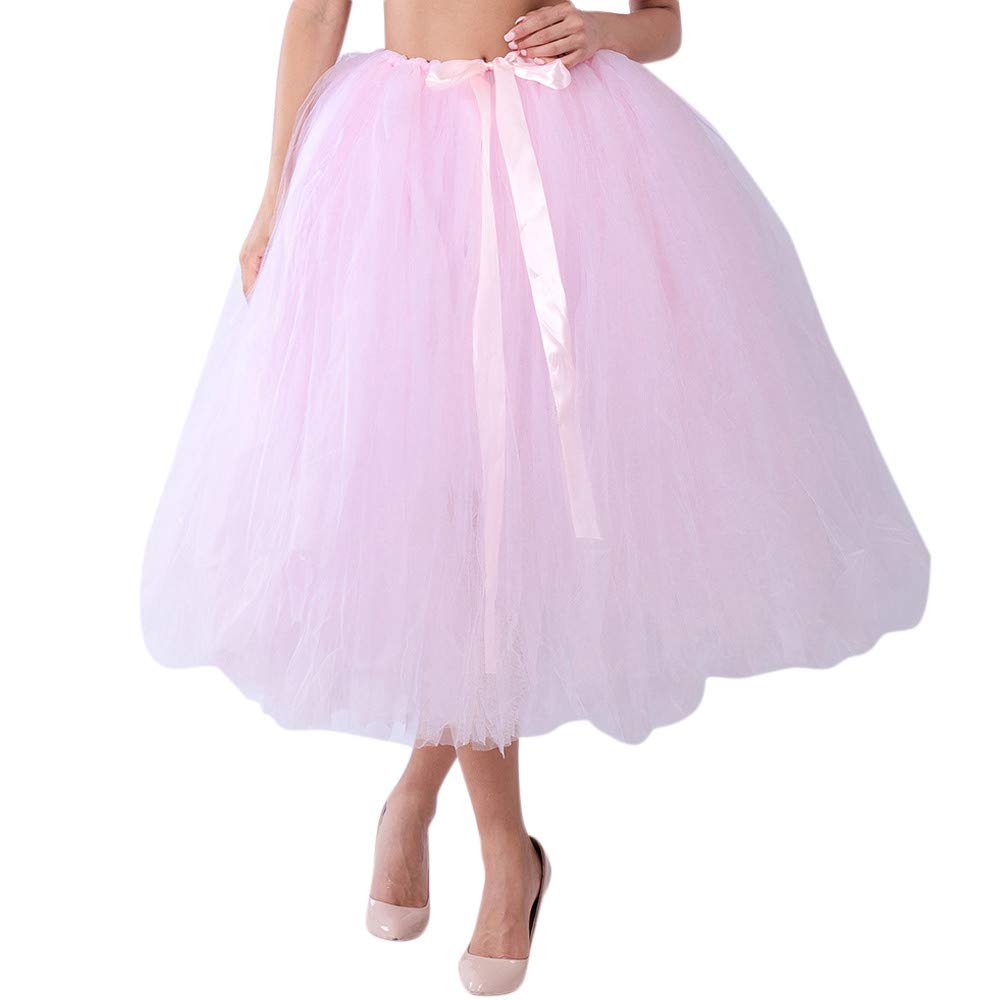Generico Gonna Tulle Donna - Gonna Donna Sottogonna Tulle Vita Alta Gonna Irregolare Balletto Prom Party Per Carnevale Halloween Fancy