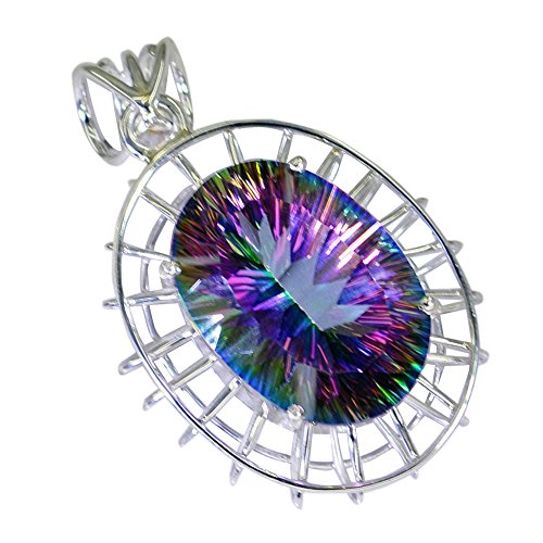 Pendentif en pierres précieuses ovales à porter au quotidien sur une tenue chic