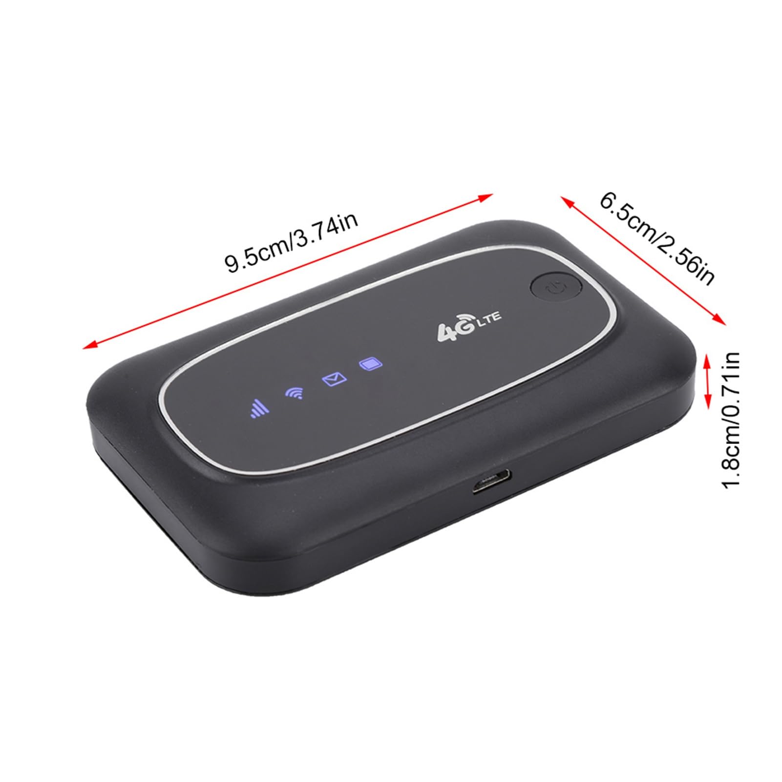 Annadue Router Wi-Fi Mobile 4G Portatile per Europa Asia (BLACK)
