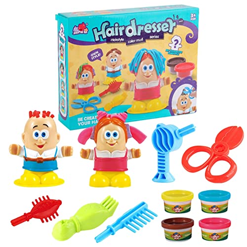 Argila Seca Criativa - Clay da forma do cabeleireiro da criança | Argila colorida DIY, ferramentas e