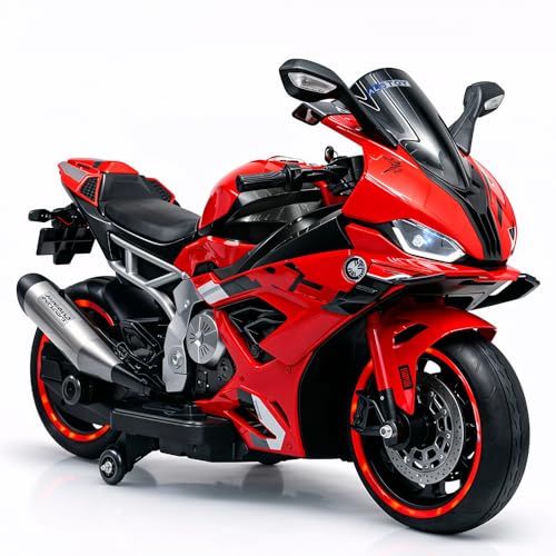 Image of Alstoy Big RR Kids Electric Toy Ride-On Bike| 12V Rechargeable Battery Operated Bike for Kids | Bluetooth Music | 100 kg Capacity | BIS /ISI Approved | Boys & Girls Age 6 to 15| 6-Month Warranty| Red