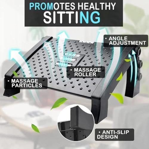 Apoio Para Pés, Banquinho Ajustável em 6 Posições - Conforto e Ergonomia