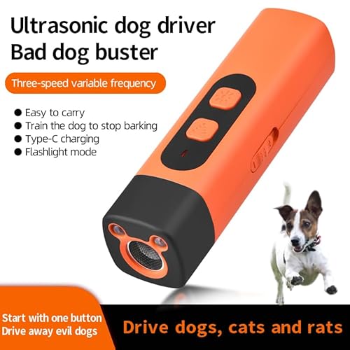 Friengood 2024 Dog Bark Deterrent,Rechargeable Sonic Dog Repeller,Safe 25Khz Sonic Frequency Transmitter,Anti Bark Device For Dogs,50Ft Range Professional Dog Training Tool,Led Indoor/Outdoor Barking Silencer. thumb #1