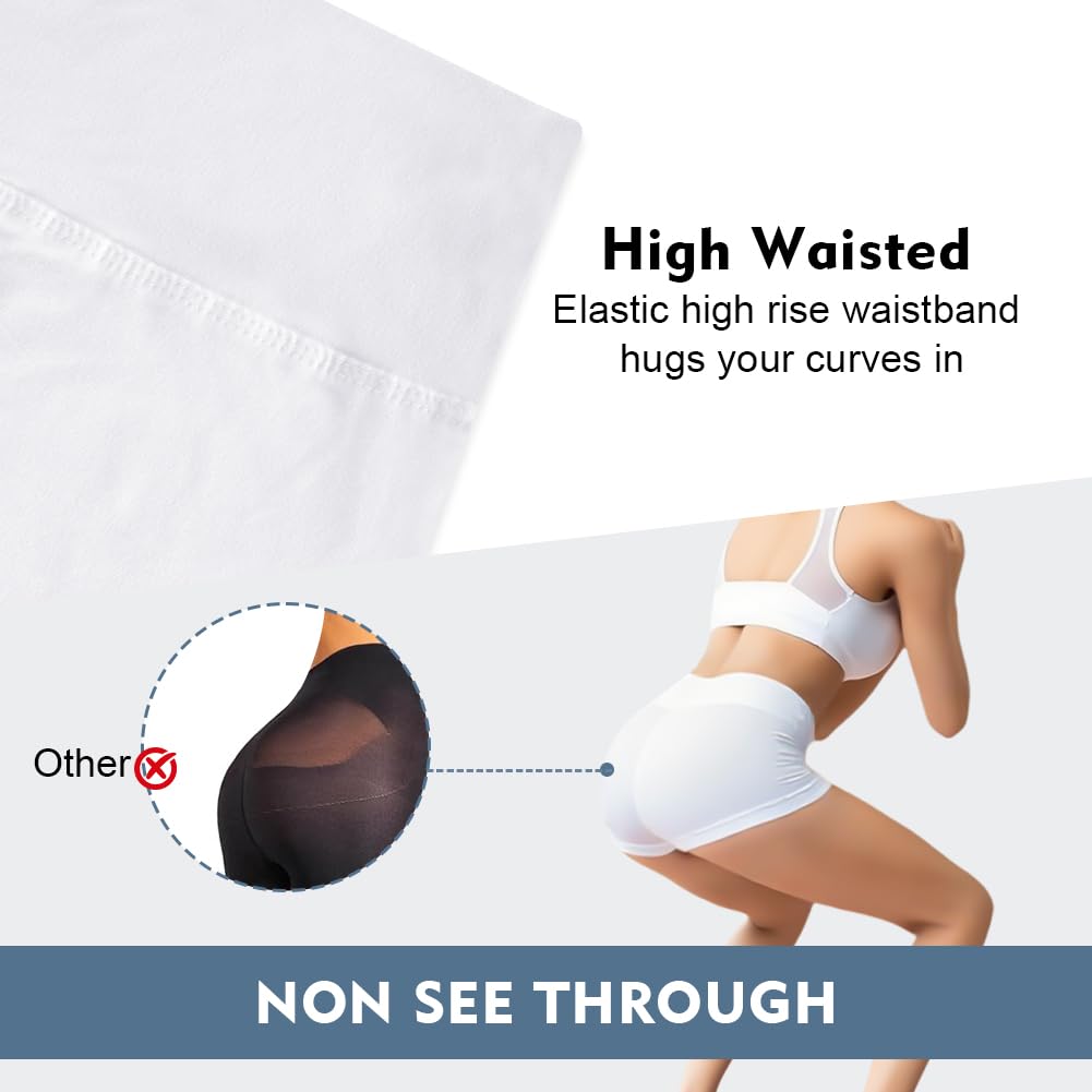 Short de Cintura Alta para, Pantalon Corto Elásticos Antirozaduras Hotpants, Mallas Push Up, Pantalón Corto Shorts Deportivos Mujer para Yoga, Gimnasio, Ciclismo