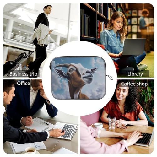 Funda para portátil impermeable con diseño de cabra azul 14 pulg miniatura 7
