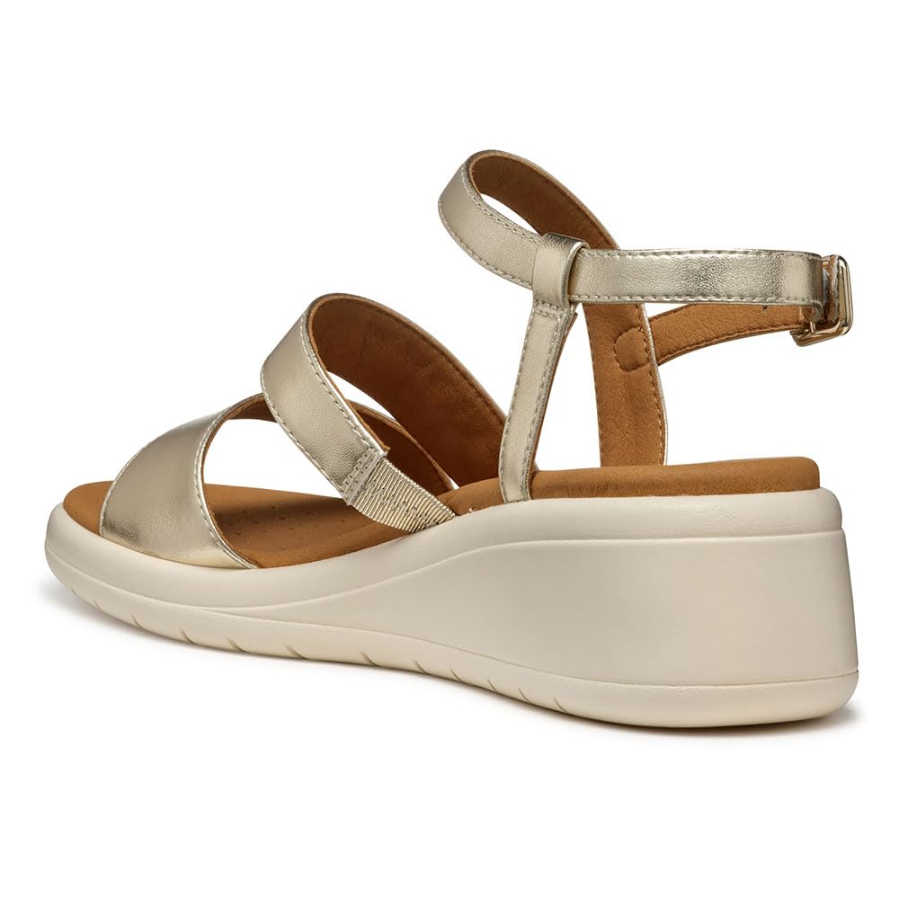 Geox D Meliconia F Sandalia de cuñaMujer