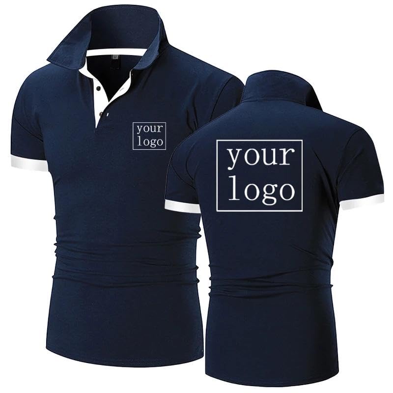 Generic Camiseta Personalizada con Estampado De Foto/Logotipo/Texto, Polo Deportivo Transpirable De Verano, Camiseta Clásica De Manga Corta Personalizada para Hombres y Mujeres color3,XL