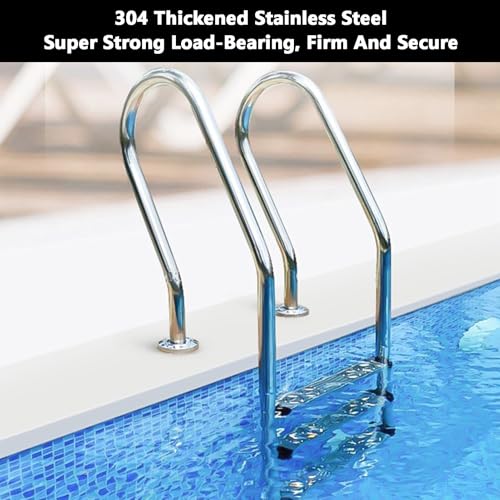Escalera para piscina de acero inoxidable 2 peldaños miniatura 3
