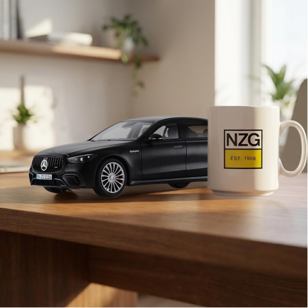Mercedes-AMG S 63 S E Performance, 1:18 Modellauto (nachtschwarz magno) | Öffnende Türen, Motorhaube & Kofferraum, präzise Innenraumdetails, hochwertige Metallausführung