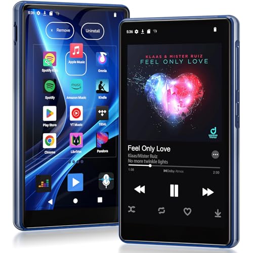 ODEJOI 160GB Android MP3 Player with Bluetooth and WiFi, 4.5' Touchscreen MP4 Music Player with Spotify Kids, Amazon Music, YouTube, Pandora, Audible, Google Play, Speaker, Parental Control, Up to 1TB