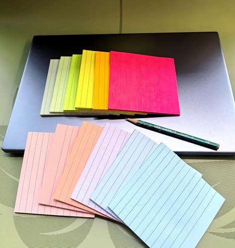RHAWOM 12 Pads 4x4 in Lined Sticky Notes,12 Fresh Pastel Colors, Super Adhesive Post Note，35 Sheets/Pad ，School Office and Home Supplier image 4