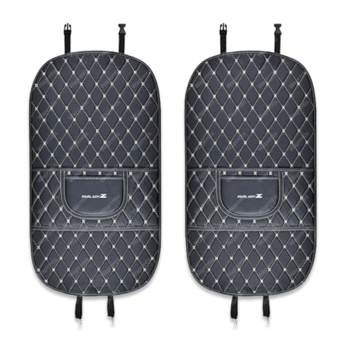 フェアレディZ Z34系 レザー シートキックカバー 収納ポケット 後部座席 キックガードパッド フェアレディZ Z34系 Z34 RZ34 車 シートバック 保護カバー キック防止パッド 傷・汚れ防止 蹴り防止 引っかき傷対策 アクセサリー(2枚入り)