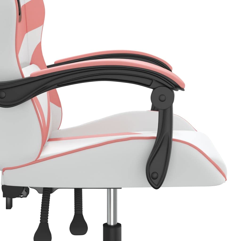 Générique Chaise de Jeu pivotante Blanc et Rose Similicuir,Meubles,Fauteuils et chaises,Chaises de Jeux,Rose,14.55 KG,349552