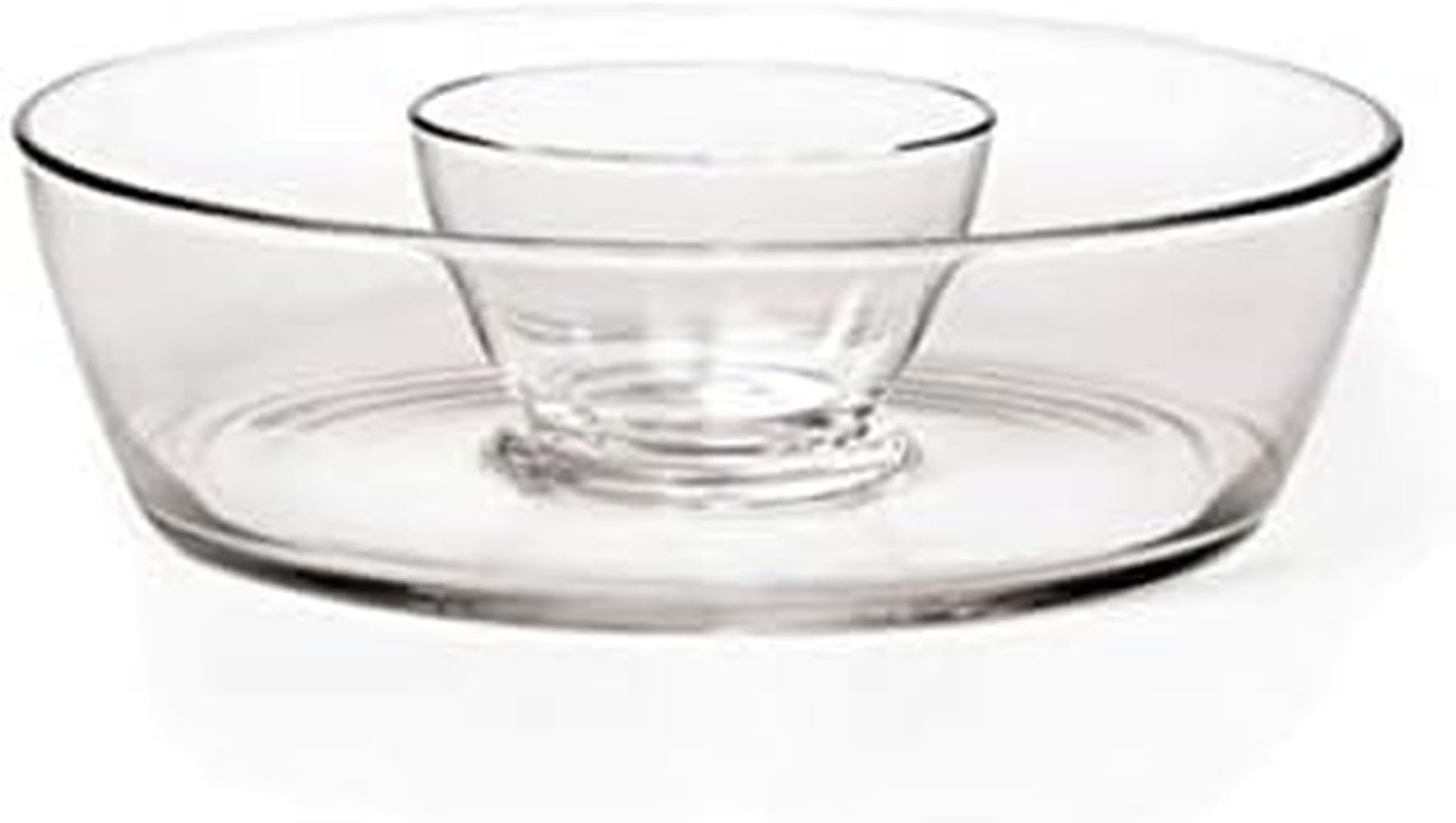 Napoli Chip and Dip Set, 11-Inch, 2-Piece, Clear