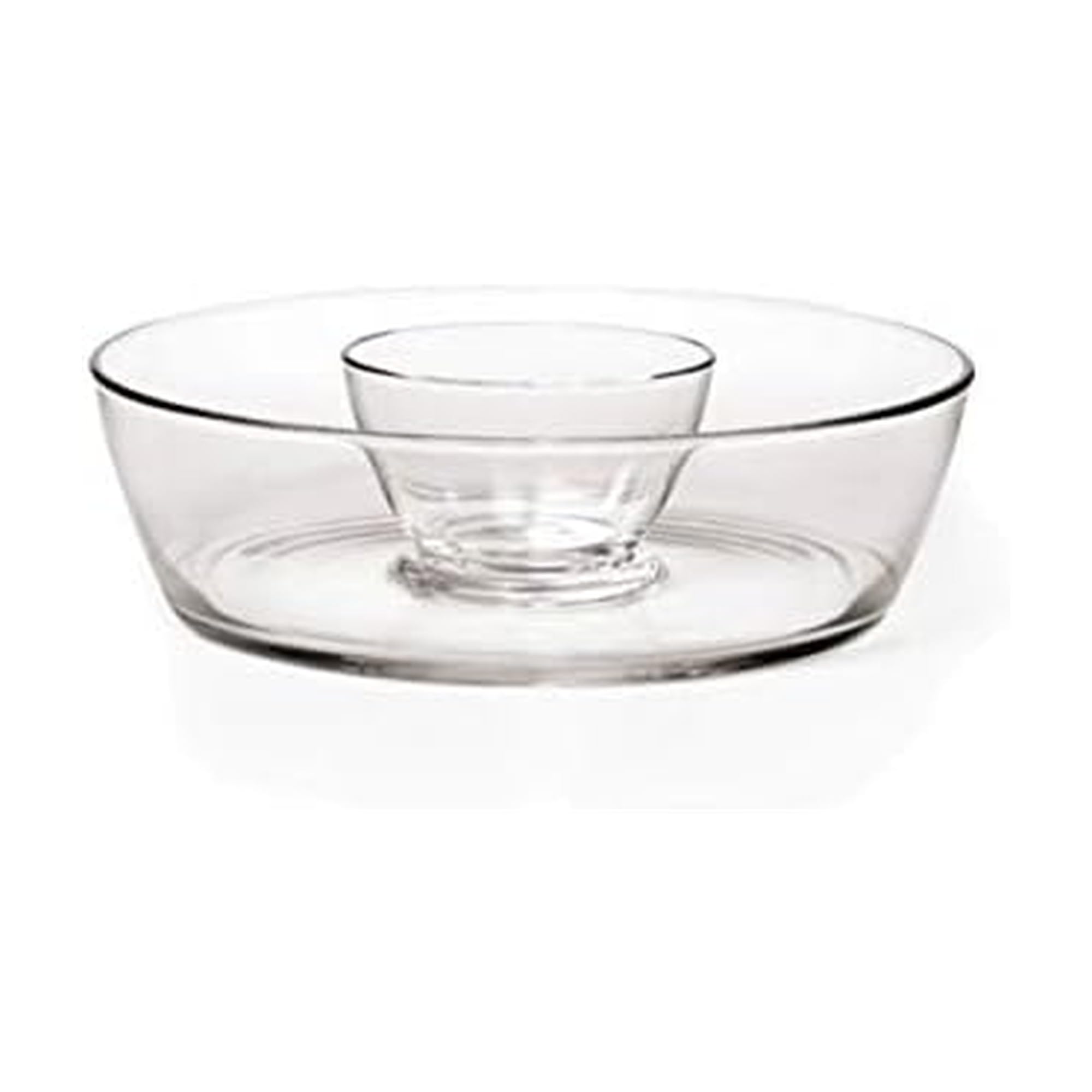Mikasa Napoli Chip and Dip Set, 11-Inch, 2-Piece, Clear