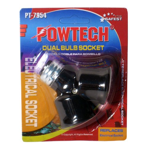 New Dual Bulb Socket Double Light "Y" Adaptor Convert Converter Lamp Light Base #TOP2