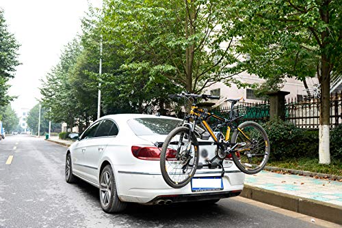 Auto Hitch Berg Fahrradträger, Doppel Faltbare Fahrradträger-Plattform Auto hinten Fahrradträger Träger für Auto-Halterung Träger Fahrrad Hitch Rack Mount Sport 2-Bike Trunk Mounted Fahrradgepäckträ Auto & Motorrad