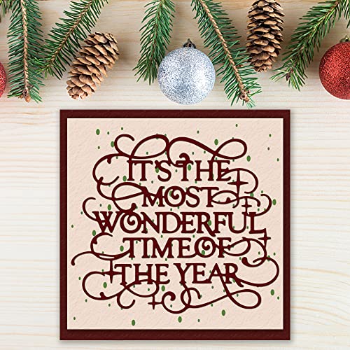 Christmas Words Metal Cutting Dies for Card Making Supplies, Christmas Lace Words Die Cuts Embossing Stencil Template Tool for DIY Scrapbooking Paper Card and Photo Album Craft Decoration - Thumbnail 5