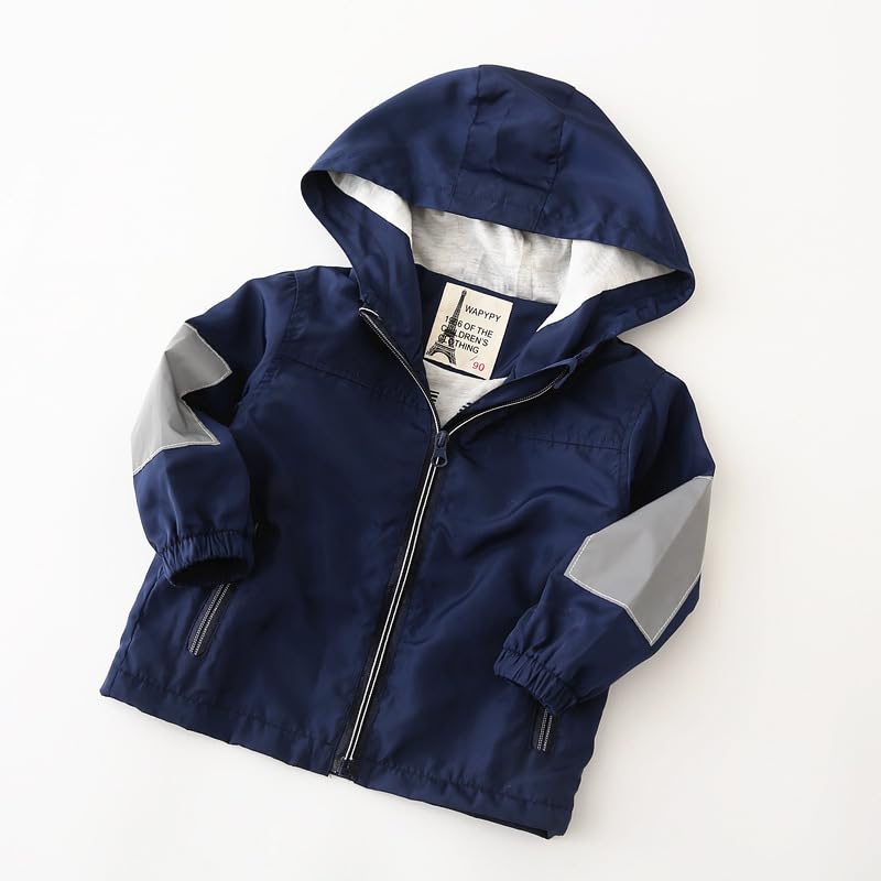 Meufam Toddler Baby Boys Girls Hooded Jacket Kids Casual Coat Autumn Long Sleeve Color Block Zip-Up Outwear2
