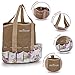 Garden Tools Set - 9 Piece Gardening Kit - Easy to Carry Tote Bag - Pretty Floral Design - Ergonomic Wooden Handle - Heavy Duty - Bonus Gloves and Cutter - Machine Washable - Great as a Gift