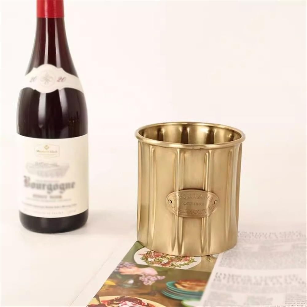 Cubo de Hielo Cubo de Hielo latón Hecho a Mano, Cubo Almacenamiento, Vino Tinto, Adorno Decorativo Escritorio Lujo for el hogar Cubo de Hielo frío para Barra