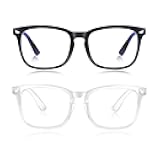 Blue Light Blocking Glasses for Women/Men Clear Frame Square Eyeglasses Computer Gaming Screen Glasses
