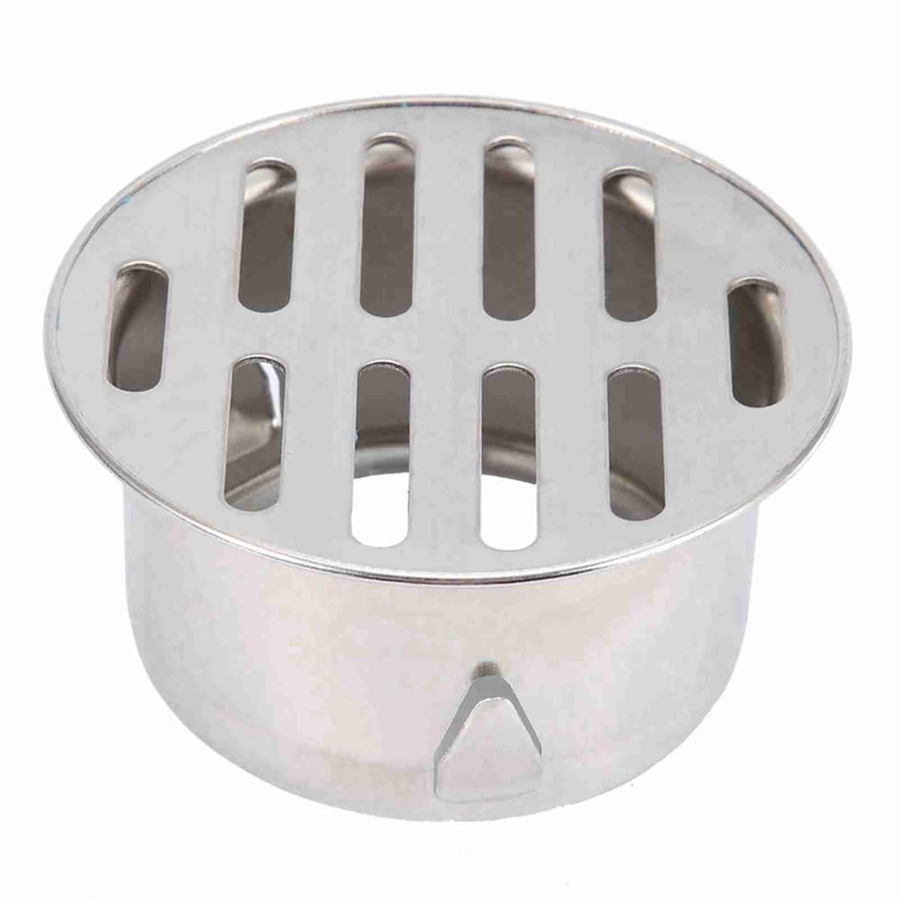 Mumusuki 75 Flat Mouth Stainless Steel Balcony Roof Drain Outdoor Large Displacement Anti-Blocking Floor Drain For Outdoor Yard Use(75 Flat Mouth)